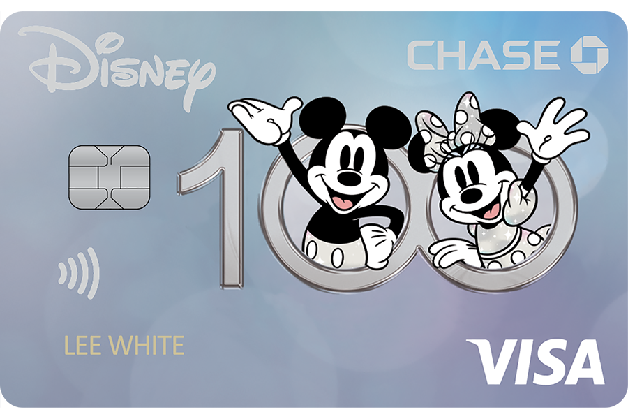 Disney Rewards VISA® Cards from CHASE with one hundred years Classic design