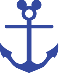 Anchor with Mickey mouse logo