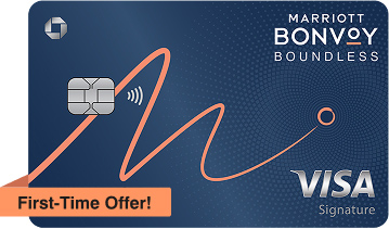 MARRIOTT BONVOY BOUNDLESS Credit Card. Contactless icon. VISA Signature. First-Time Offer.