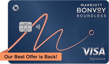 MARRIOTT BONVOY BOUNDLESS Credit Card. Contactless icon. VISA Signature. Our best offer is back.