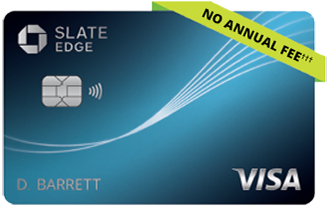 Chase Freedom Slate Credit Card. NO ANNUAL FEE. Contactless icon. VISA