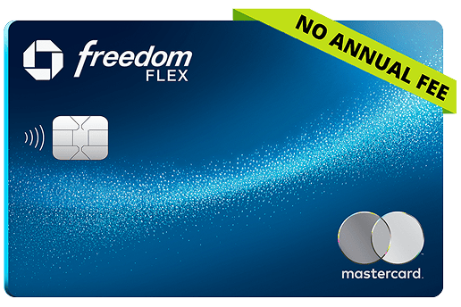 Chase Freedom Flex Credit Card. NO ANNUAL FEE. Contactless icon. Mastercard
