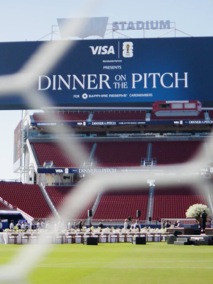 Sapphire Dinner on the pitch TikTok post